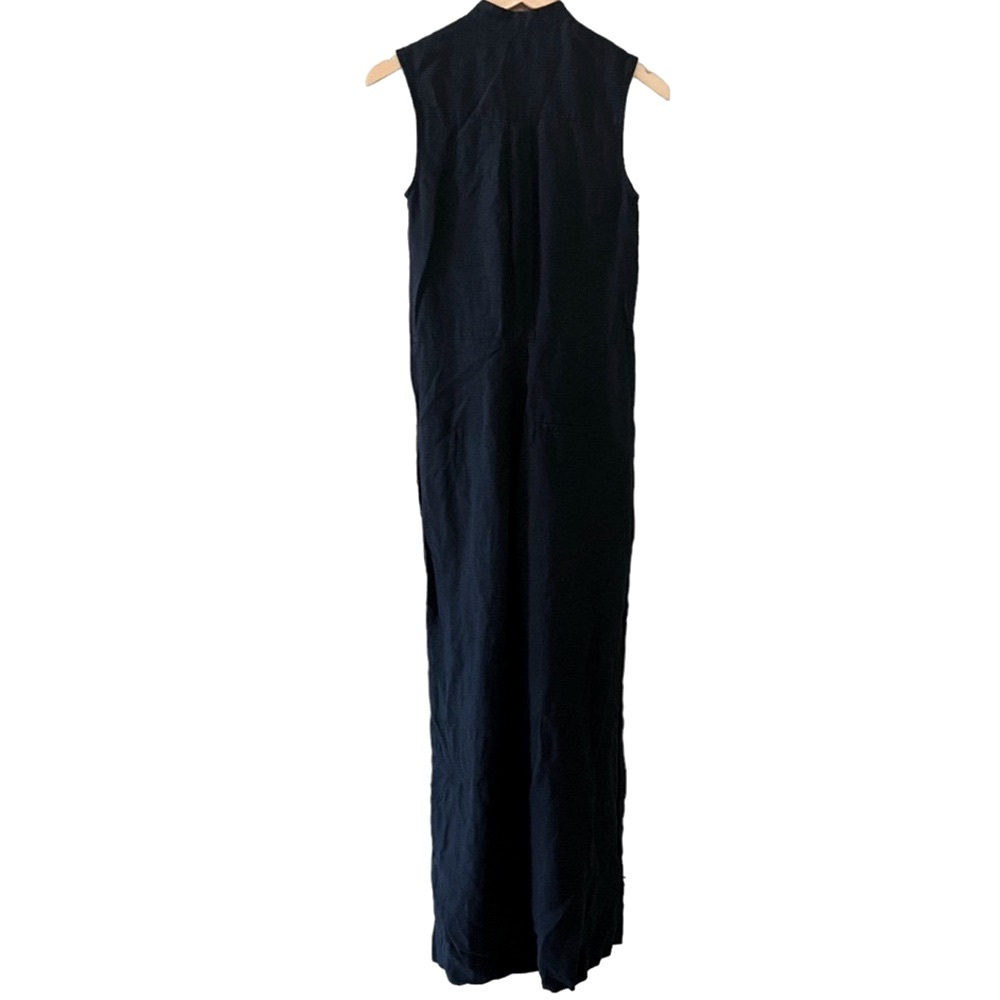 MOSSI WT RTR Linen Sleeveless Hidden Button Jumpsuit SZ 38 - Picture 4 of 8